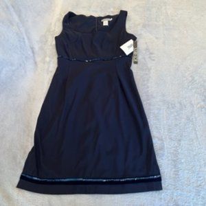 Rampage Women's Sequin Dress Junior 7 Dark Blue